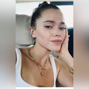 Gold-Plated Herringbone Chain Necklace by Valeria Lipovetsky